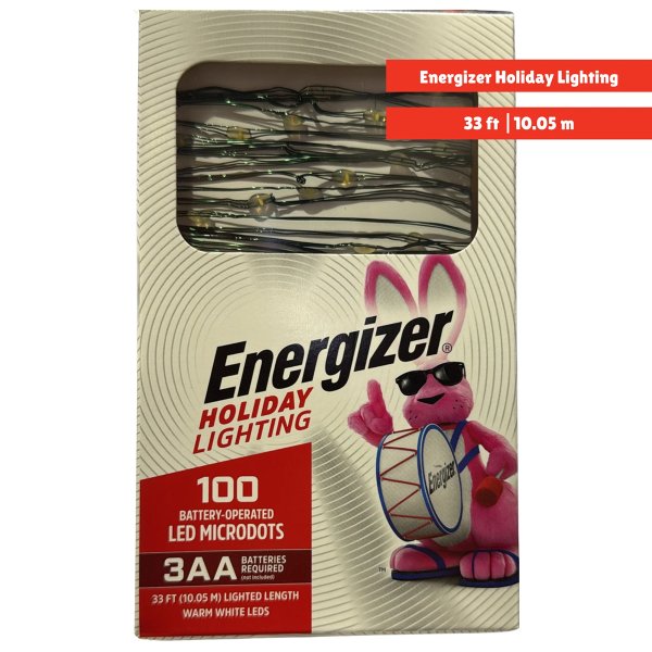 Energizer Microdot Christmas Holiday Lighting - 100 LED Microdots - Multicolor