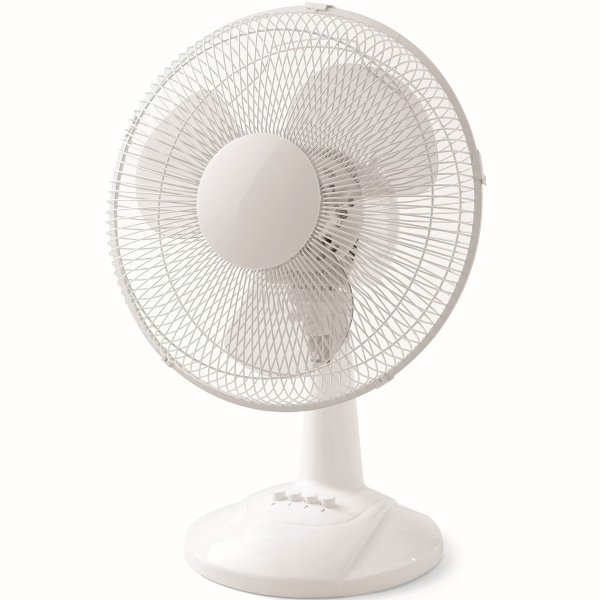 Mainstays 3-Speed Oscillating Table Fan, FT30-8MBW  White