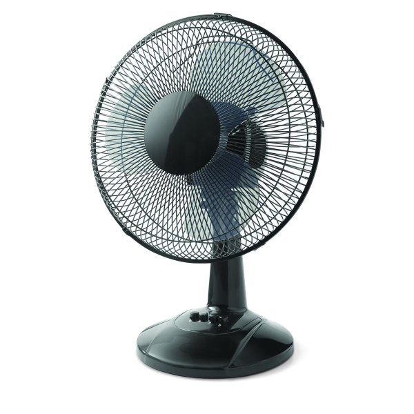 Mainstays 3-Speed Oscillating Table Fan, Black