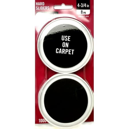 Everbilt Round Furniture Moving Hard Sliders Plastic 4-3/4  83036N12 (8-Pk)