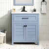 Home Decorators Collection Hanna 30 in. Single Sink Spruce Blue Bath Vanity with White Engineered Stone Top (Assembled)