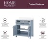 Home Decorators Collection Hanna 30 in. Single Sink Spruce Blue Bath Vanity with White Engineered Stone Top (Assembled)
