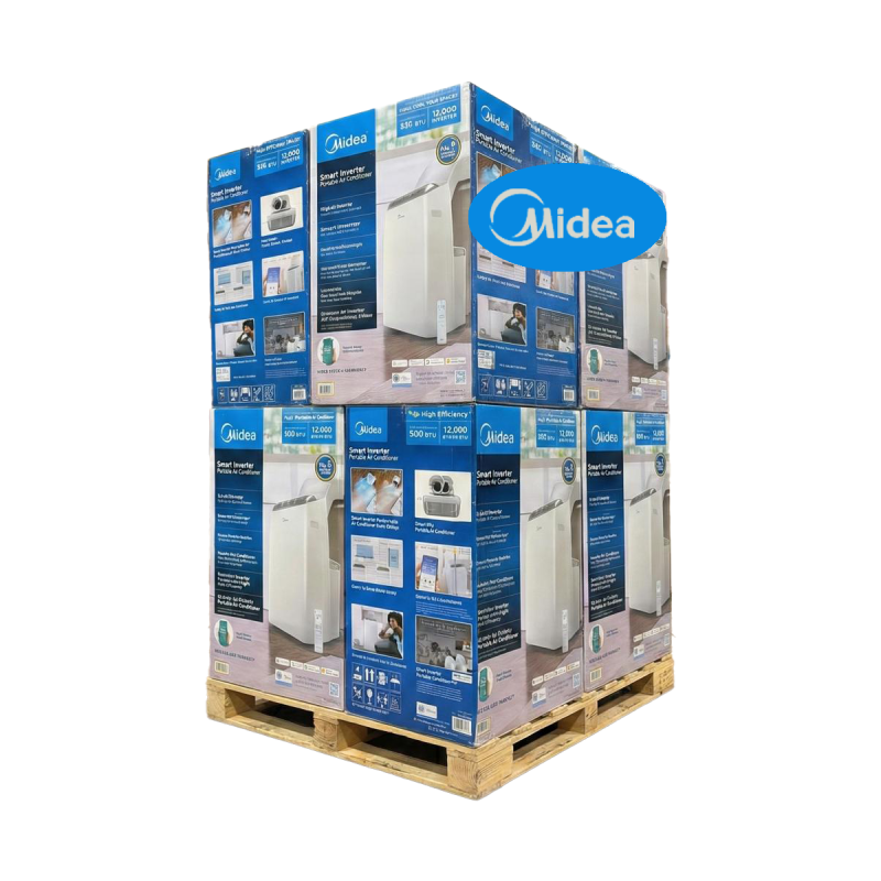 ~ Reach Us For Pallet Pricing ~ Midea DUO 12,000 BTU Heats & Cools up to 550 sq. ft. Smart Portable Air Conditioner (White)