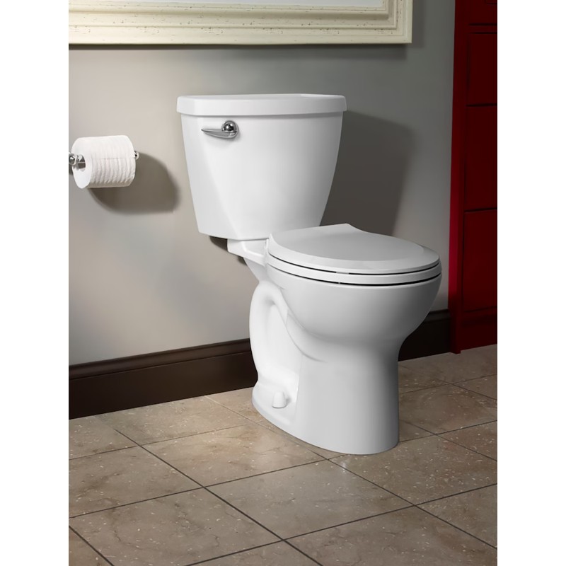 American Standard Cadet 3 Tall Height 2-piece 4.8L Single Flush Round Toilet with Slow Close Seat in White