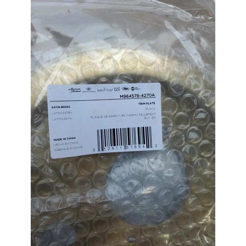 American Standard M964578-Trim Plate Model: M964578-4270A in Satin-Satin/Brass