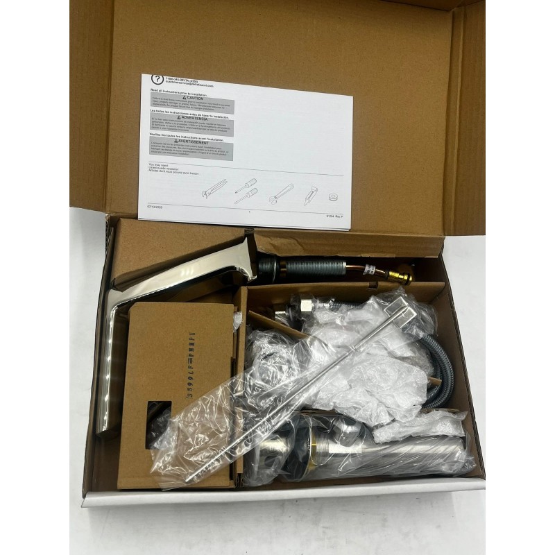 Delta 3599LF-PNMPU Widespread Double-Handle Bathroom Faucet - Polished Nickel