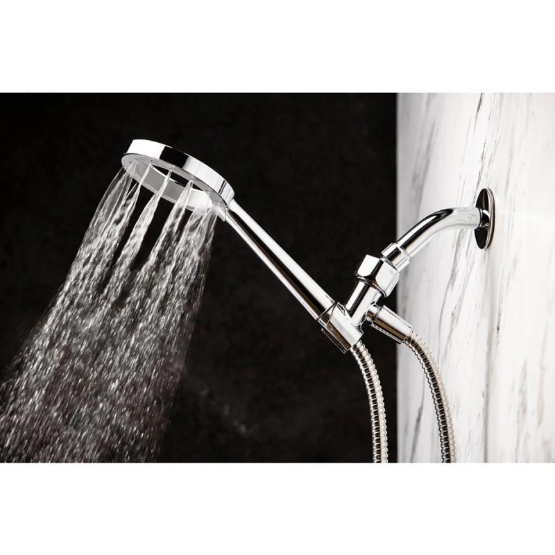 Handheld Shower Head 1.8 GPM 4.5" Wall Mount Chrome 3 Spray Blade Equiforce