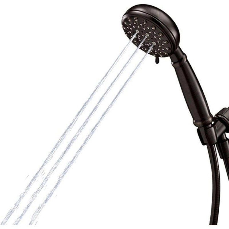 Moen Banbury 5-Spray 4-In Hand Shower with Hose and Bracket - 23046BRB - Bronze