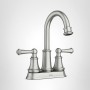Moen Brecklyn Spot Resist Brushed Nickel Two Handle Centerset Lavatory Faucet, 3-Hole Bathroom Sink Faucet