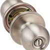 Schlage Corona Knob Bed and Bath Lock in Satin Stainless Steel