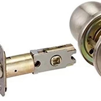 Schlage Corona Knob Bed and Bath Lock in Satin Stainless Steel