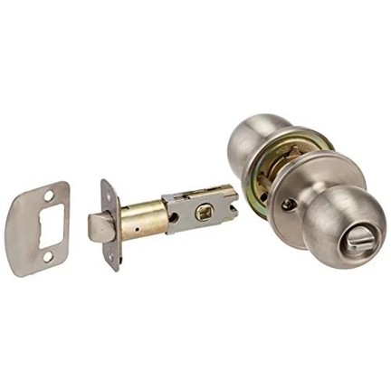 Schlage Corona Knob Bed and Bath Lock in Satin Stainless Steel