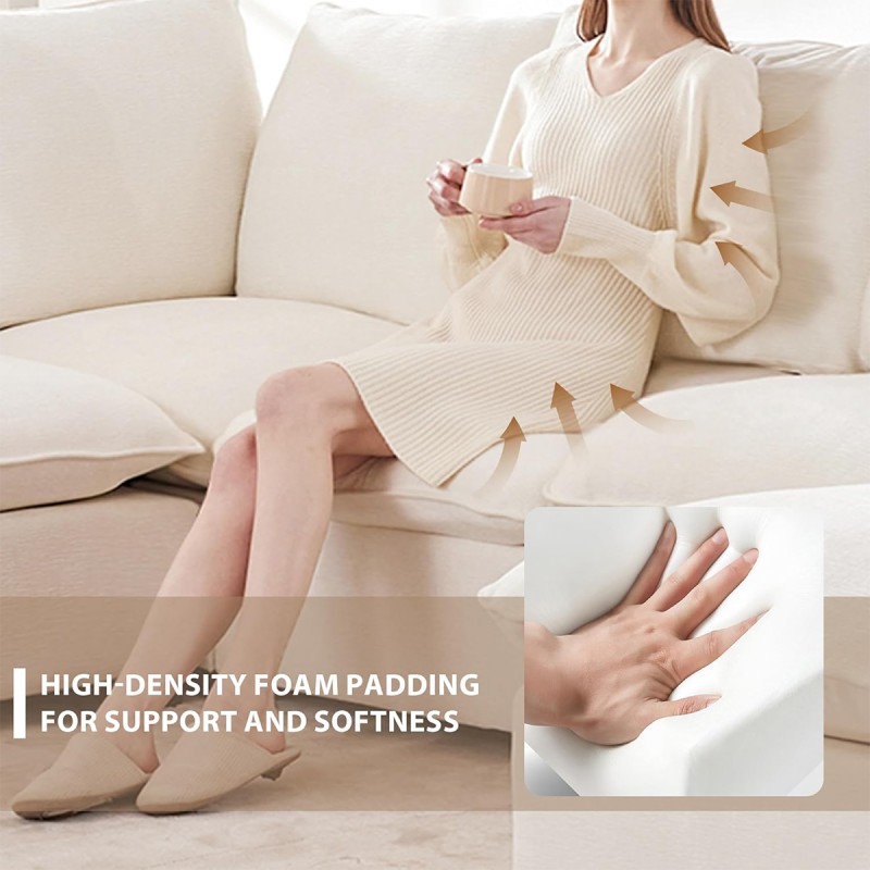 Anwick 117" Modular Sectional Sofa,U-Shaped Chenille Sofa Couch with Movable Ottoman,Modern 7 Seat Cloud Sectional Couches for Living Room Office Home Beige