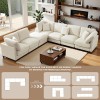 Anwick 117" Modular Sectional Sofa,U-Shaped Chenille Sofa Couch with Movable Ottoman,Modern 7 Seat Cloud Sectional Couches for Living Room Office Home Beige