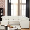 Anwick 117" Modular Sectional Sofa,U-Shaped Chenille Sofa Couch with Movable Ottoman,Modern 7 Seat Cloud Sectional Couches for Living Room Office Home Beige