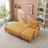 Corduroy Sofa Fabric, with Three Matching Pillows and Spacious and Comfortable Seats, for Apartment Office Living Room,for Living Room Yellow