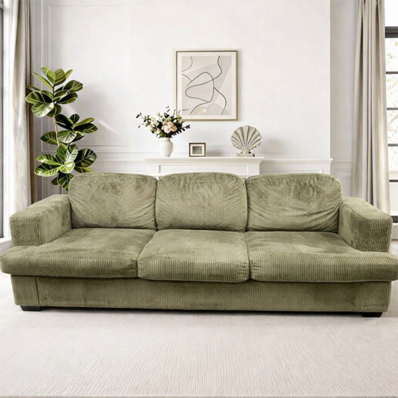 Generic 3 Seat Modular Sectional Sofa Green