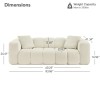 Generic Compressed 3 Seat Boneless Sofa for Living Room - Beige