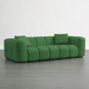 Generic Compressed 3 Seat Boneless Sofa for Living Room - Green