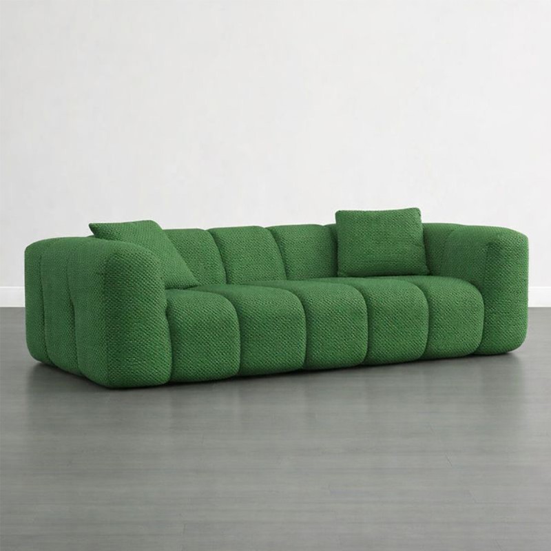 Generic Compressed 3 Seat Boneless Sofa for Living Room - Green
