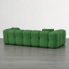 Generic Compressed 3 Seat Boneless Sofa for Living Room - Green