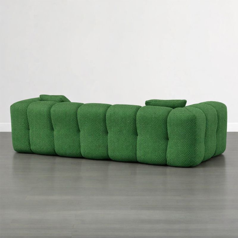 Generic Compressed 3 Seat Boneless Sofa for Living Room - Green