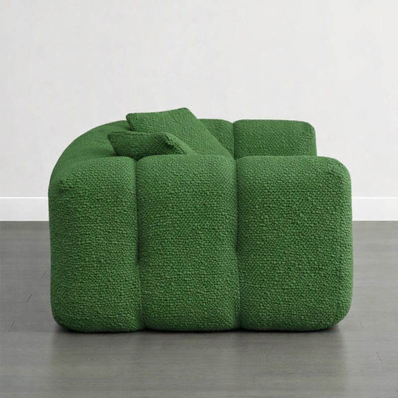 Generic Compressed 3 Seat Boneless Sofa for Living Room - Green