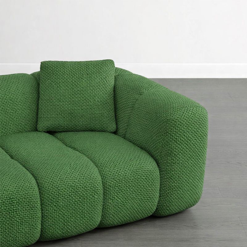 Generic Compressed 3 Seat Boneless Sofa for Living Room - Green