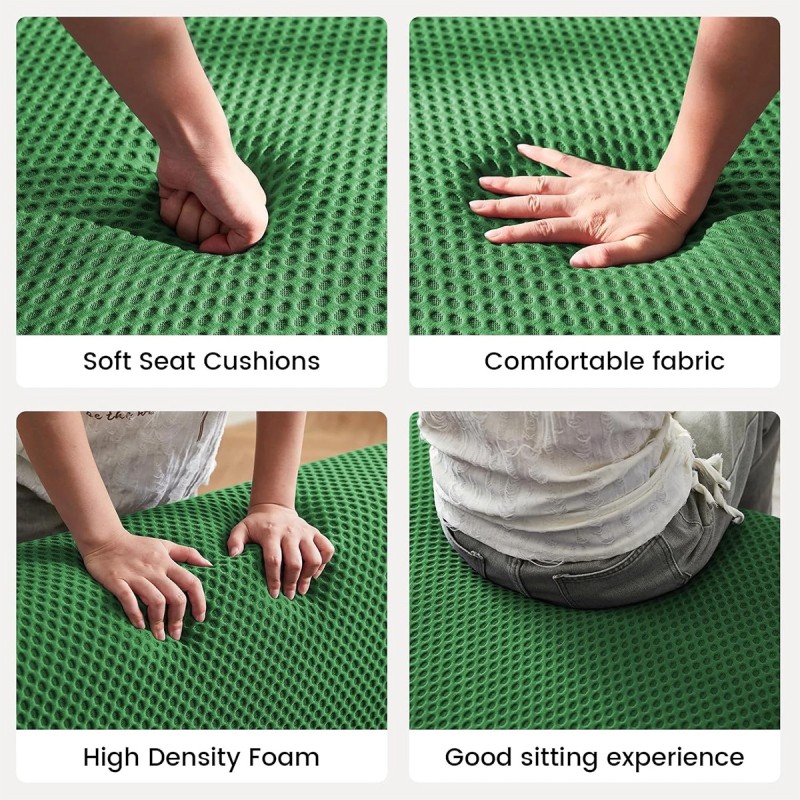 Generic Compressed 3 Seat Boneless Sofa for Living Room - Green