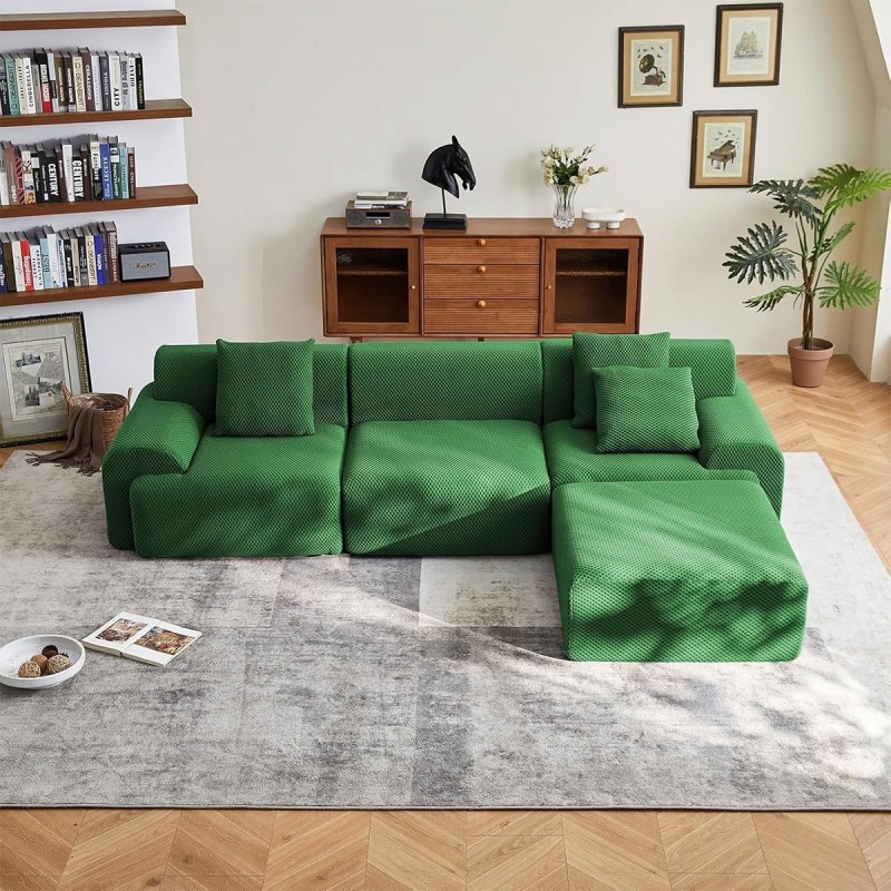 Chaise Lounge Sofa Bed Chesterfield Sofa Sectional Sofa Modular Sofa - Green