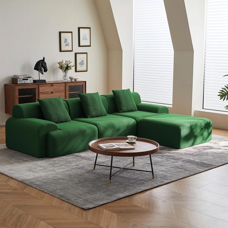 Chaise Lounge Sofa Bed Chesterfield Sofa Sectional Sofa Modular Sofa - Green