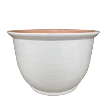 Southern Patio Willow Large 22 in. x 14.5 in. 55 qt. Chalk-Colored Resin Composite Outdoor Planter