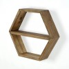 Hexagon Wall Shelves – Handmade Wood Floating Storage Farmhouse Wall Decor