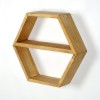 Hexagon Wall Shelves – Handmade Wood Floating Storage Farmhouse Wall Decor