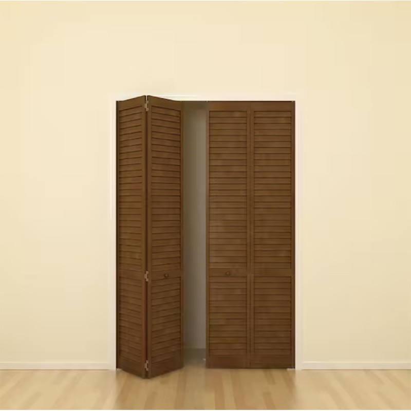 Veranda 30 in. x 80 in. Louver Pine Unfinished Interior Closet Bi-fold Door