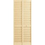 Veranda 30 in. x 80 in. Louver Pine Unfinished Interior Closet Bi-fold Door