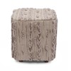 Decor Therapy Howie Natural Textured Rug Square Ottoman