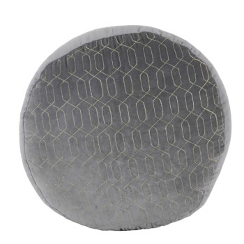 Natalie Gray Velvet Pouf by Decor Therapy