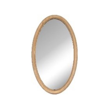 OVAL MIRROR, 14.25X24 MANGOWOOD FINISH