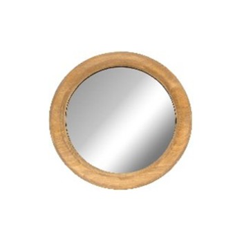 ROUND MIRROR, 10.5X10.5 MANGOWOOD FINISH