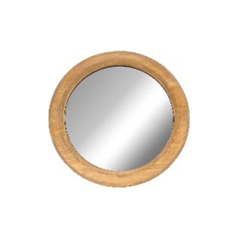 ROUND MIRROR, 10.5X10.5 MANGOWOOD FINISH
