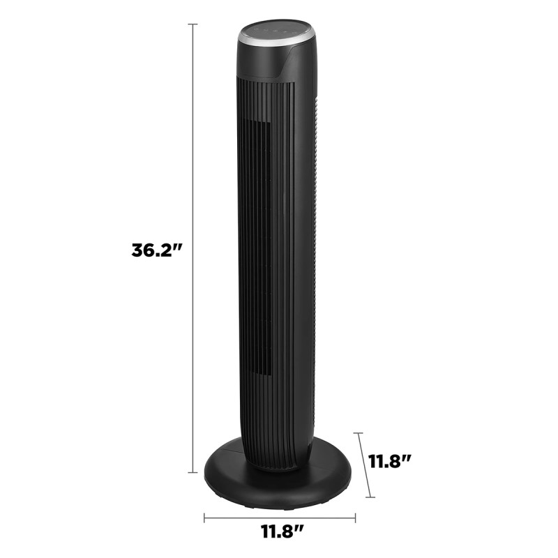 Mainstays 36" Tall 3-Speed Oscillating Tower Fan, Black