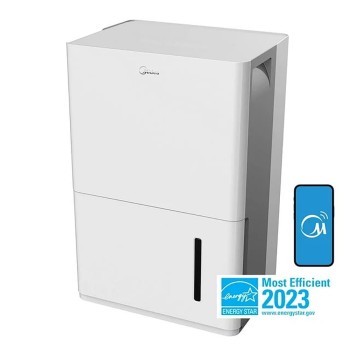 Midea 35-Pint Smart Access Dehumidifier with App and Voice Control, White