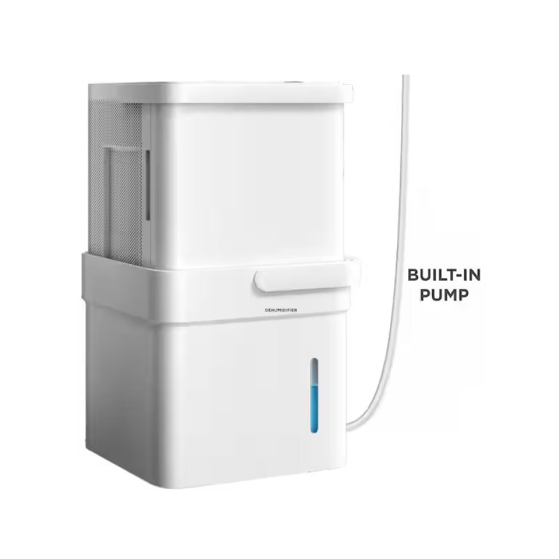 Midea 50 pt. Smart Cube Dehumidifier with Pump up to 4500 sq. ft., 3X More Water Capacity, Wi-Fi Enabled in White