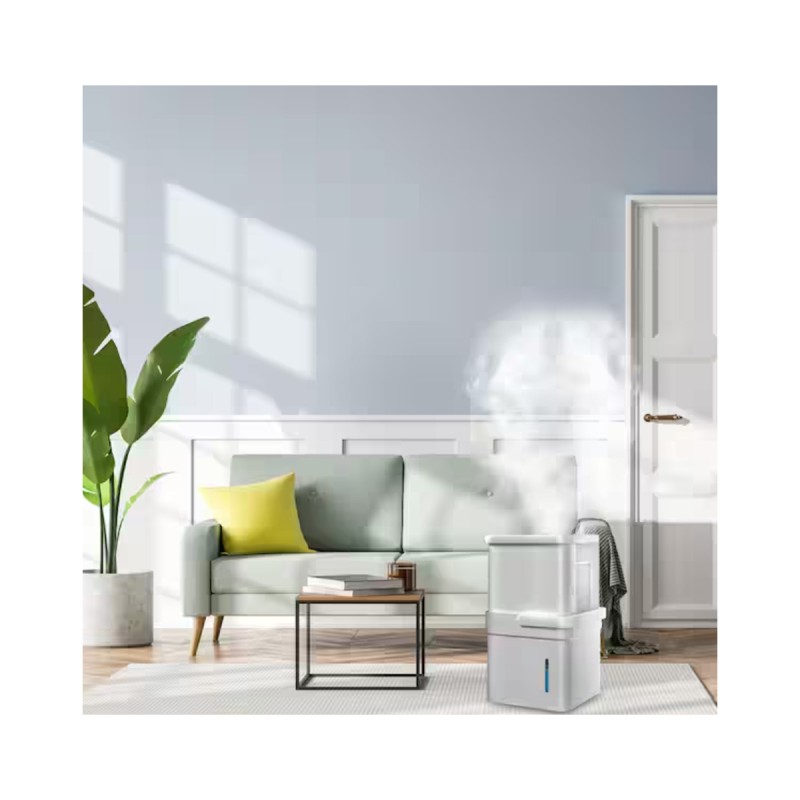 Midea 50 pt. Smart Cube Dehumidifier with Pump up to 4500 sq. ft., 3X More Water Capacity, Wi-Fi Enabled in White