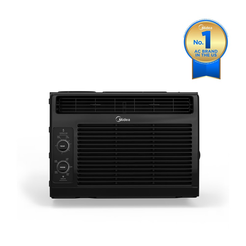 Midea 5,000 BTU Mechanical Window Air Conditioner, Covers up to 150 sq. ft., Easy Installation, Black