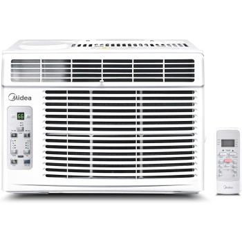 Midea 5,000 BTU Window Air Conditioner, Cools up to 150 Sq. Ft. with Easy-to-Use Reusable Filter, Remote, Perfect AC for Bedroom, Living Room, Home Office, Electronic Control