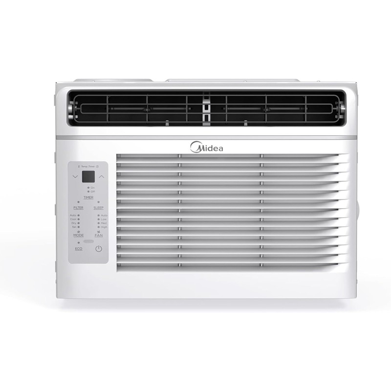 Midea 5,000 BTU EasyCool Window Air Conditioner - Cool up to 150 Sq. Ft. with Easy-to-Use Mechanical Controls and Reusable Filter, Perfect for Small Bedroom, Living Room, Home Office