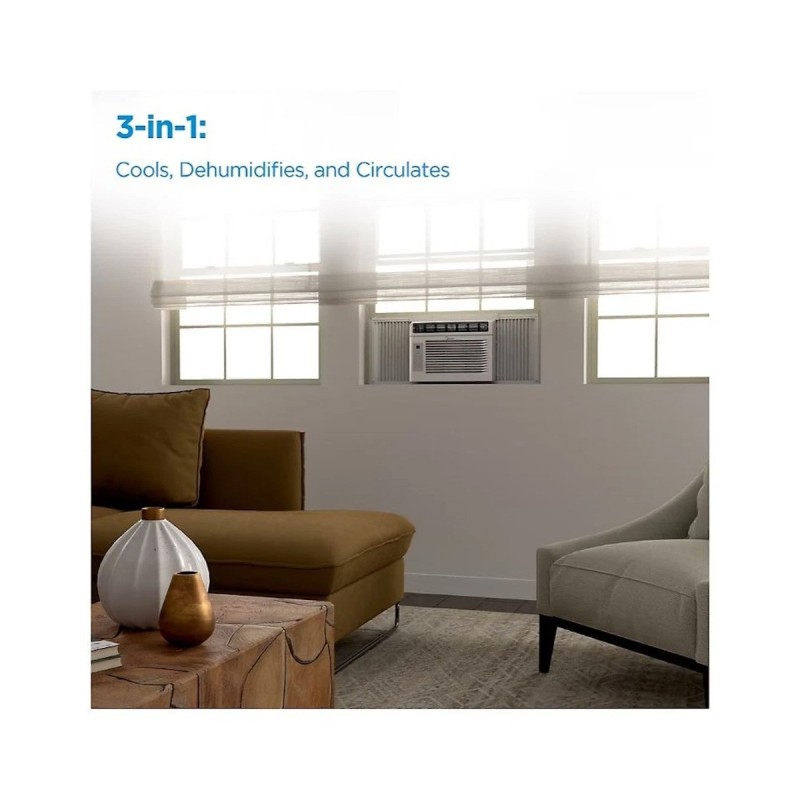 Midea 6000 BTU Window Air Conditioner ComfortSense Remote 250 sq ft MAW06R1JWT-B