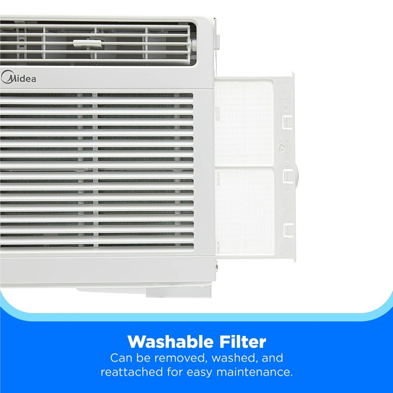 Midea 6,000 BTU 115V Window Air Conditioner with Comfort Sense Remote, up to 250 Sq. ft., White